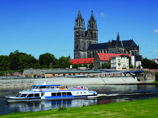 Elbe mit Dom im Hintergrund © Lander