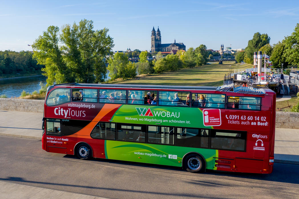 Magdeburg: Stadtrundfahrt mit dem Doppeldeckerbus
