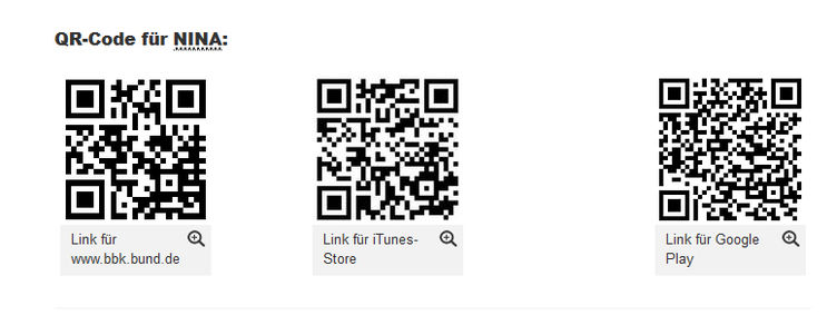 QR-Code zum Herunterladen der Warn-App NINA