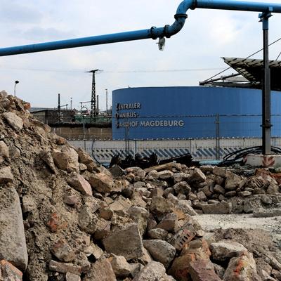 Bild vergrößern: Baustelle am Magdeburger ZOB