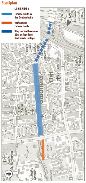 Fahrradstrae - Goethestrae - Lageplan