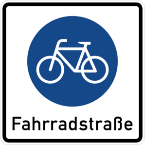 Fahrradstraße - Goethestraße - Beginn
