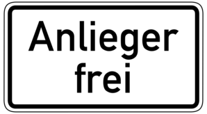 Fahrradstraße - Goethestraße - Anlieger