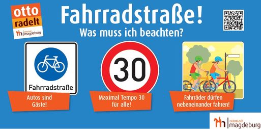 Fahrradstraße - Goethestraße - Poster