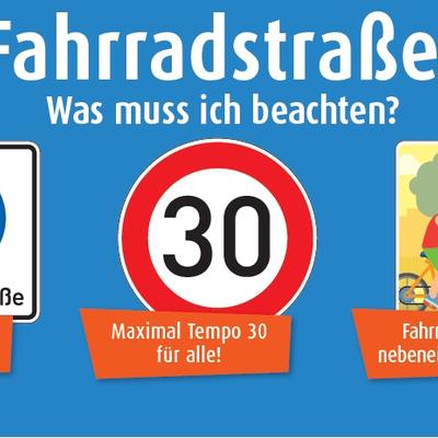 Fahrradstraße - Goethestraße - Poster