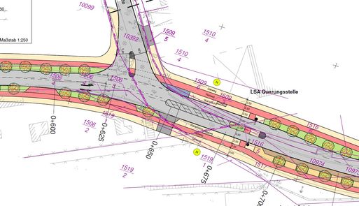 Vorplanung Schanzenweg/Hettstedter Straße - Lageplanausschnitt