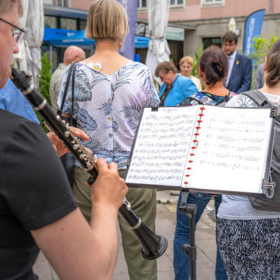 Musikalische Begleitung zur Stolpersteinverlegung in Magdeburg
