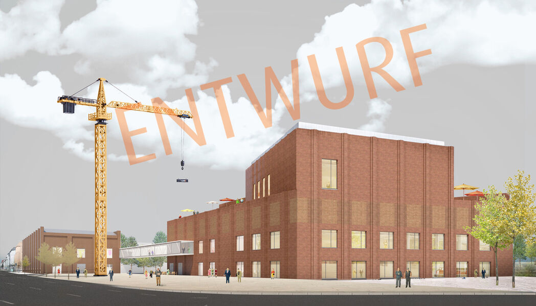 Visualisierung eines neuen Gebäudes für das Zentrum Industriekultur Magdeburg