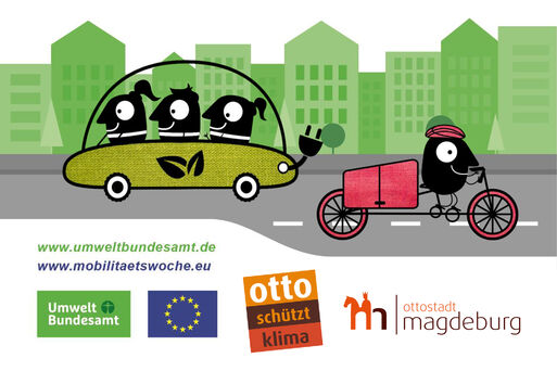 Wewrbeflyer mit Informationen zur Mobilittswoche 2022 in Magdeburg