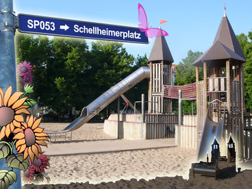 Bild vergrößern: SP053 Spielplatz und Ballspielfläche Schellheimer Platz
