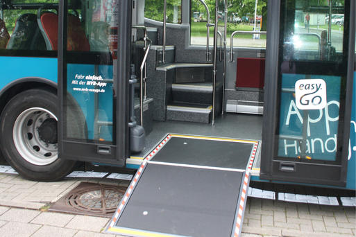 Rolstuhlplatz im Doppeldeckerbus  Magdeburg Marketing