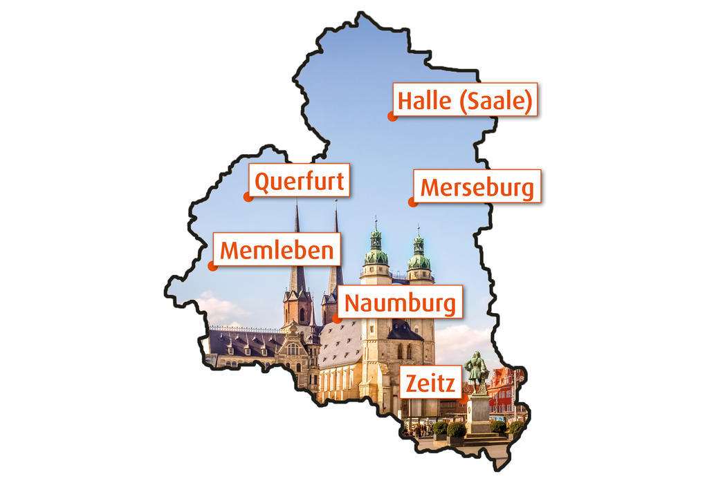 Im Süden: Halle-Saale-Unstrut