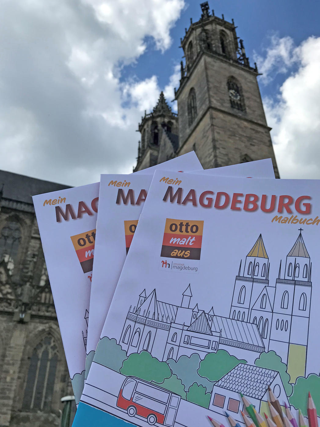 Zum Kindertag wird das neue Magdeburg-Malbuch veröffentlicht©Magdeburg Marketing