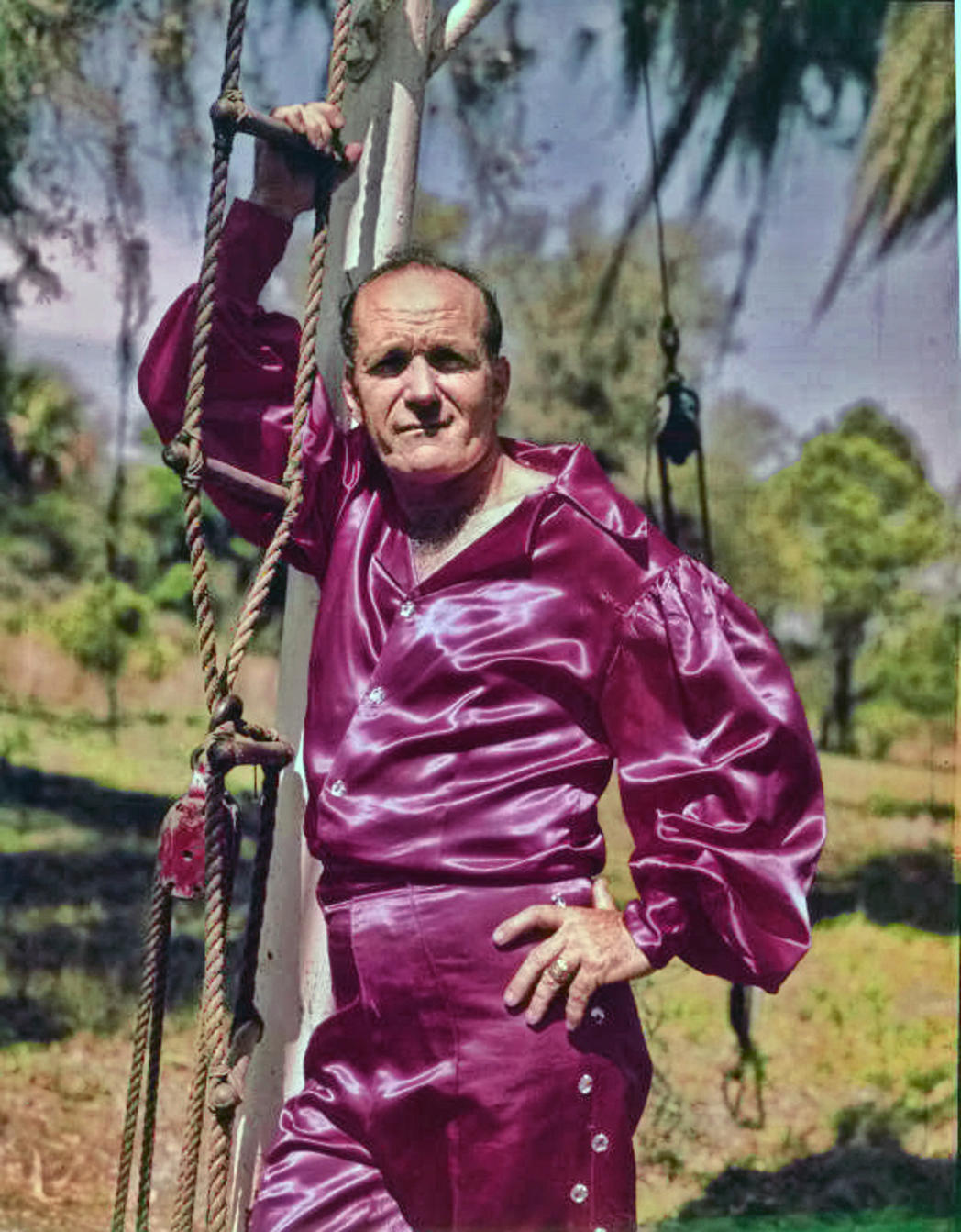 Portrait of the Flying Wallendas daredevil circus act founder Karl Wallenda ©Joseph Janney Steinmetz