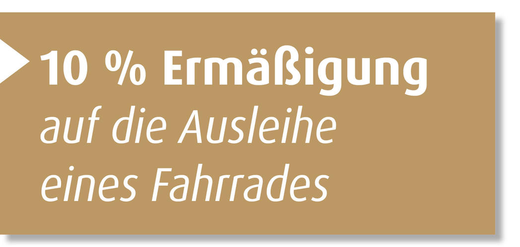Ermäßigung Ausleihe eines Fahrrads
