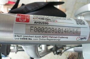 Fahrradcodierung Beispielbild